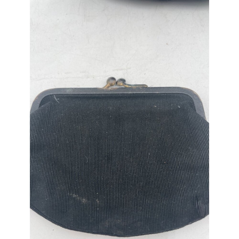 Vintage Black Satin Purse Coin Pouch & Gold-Tone Clasp Theater Props - Picture 7 of 10